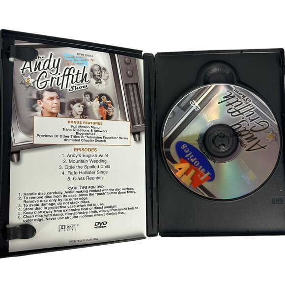 The Andy Griffith Show DVD Set TV Favorites 10 Episodes 2 Pack Comedy Classics - Picture 6 of 10